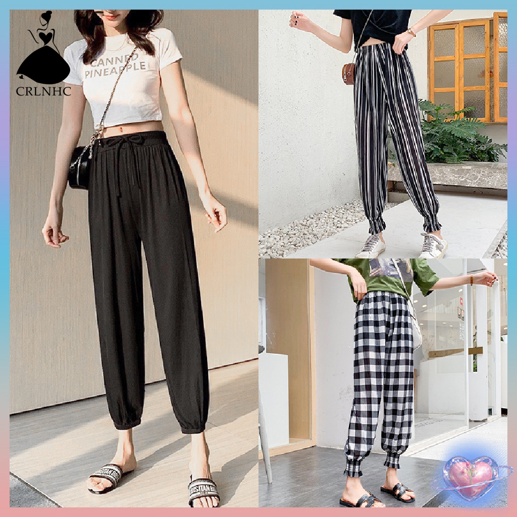 Yuan Quần Dài Dáng Rộng Lưng Cao Xếp Chồng Cá Tính Mùa Xuân Hè Cho Nữ TH