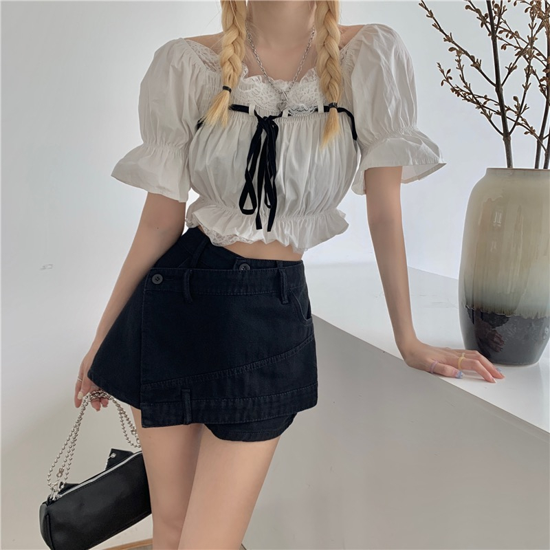 Chân váy Chân váy jean Chân Váy Bò váy nữ Chân Váy Chữ A 2023 New Style AP1907