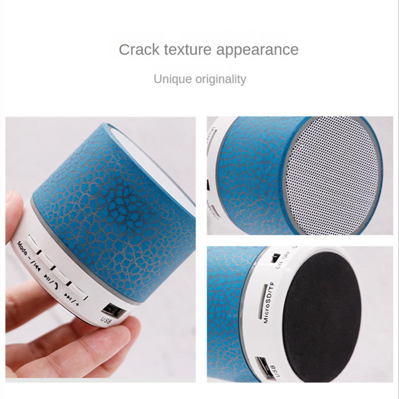 Loa bluetooth mini di động cầm tay, có led nháy theo nhạc, âm thanh hay