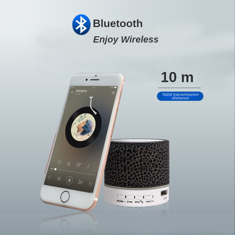 Loa bluetooth mini di động cầm tay, có led nháy theo nhạc, âm thanh hay