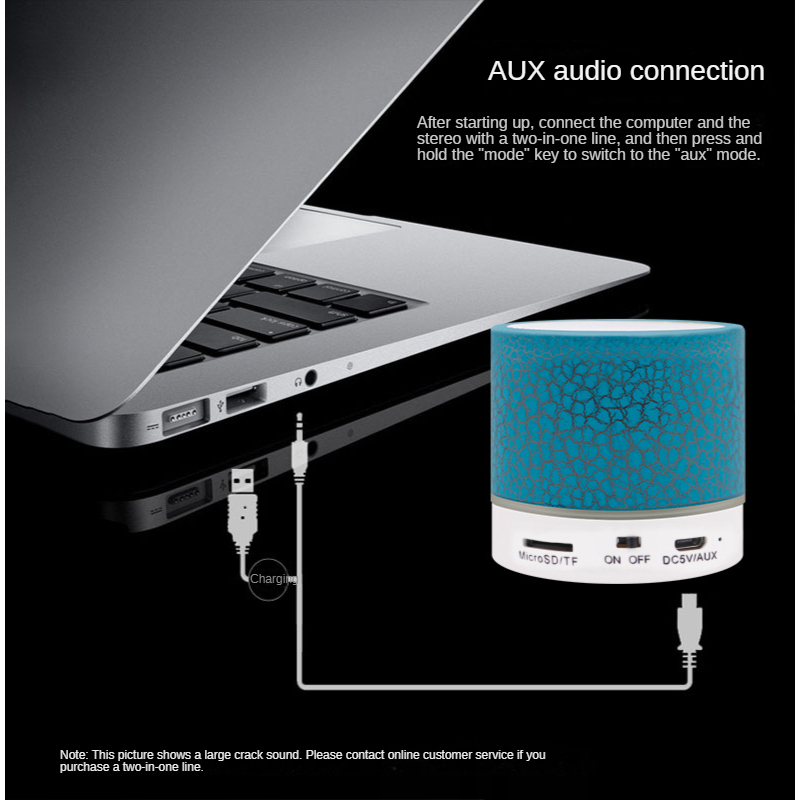 Loa bluetooth mini di động cầm tay, có led nháy theo nhạc, âm thanh hay