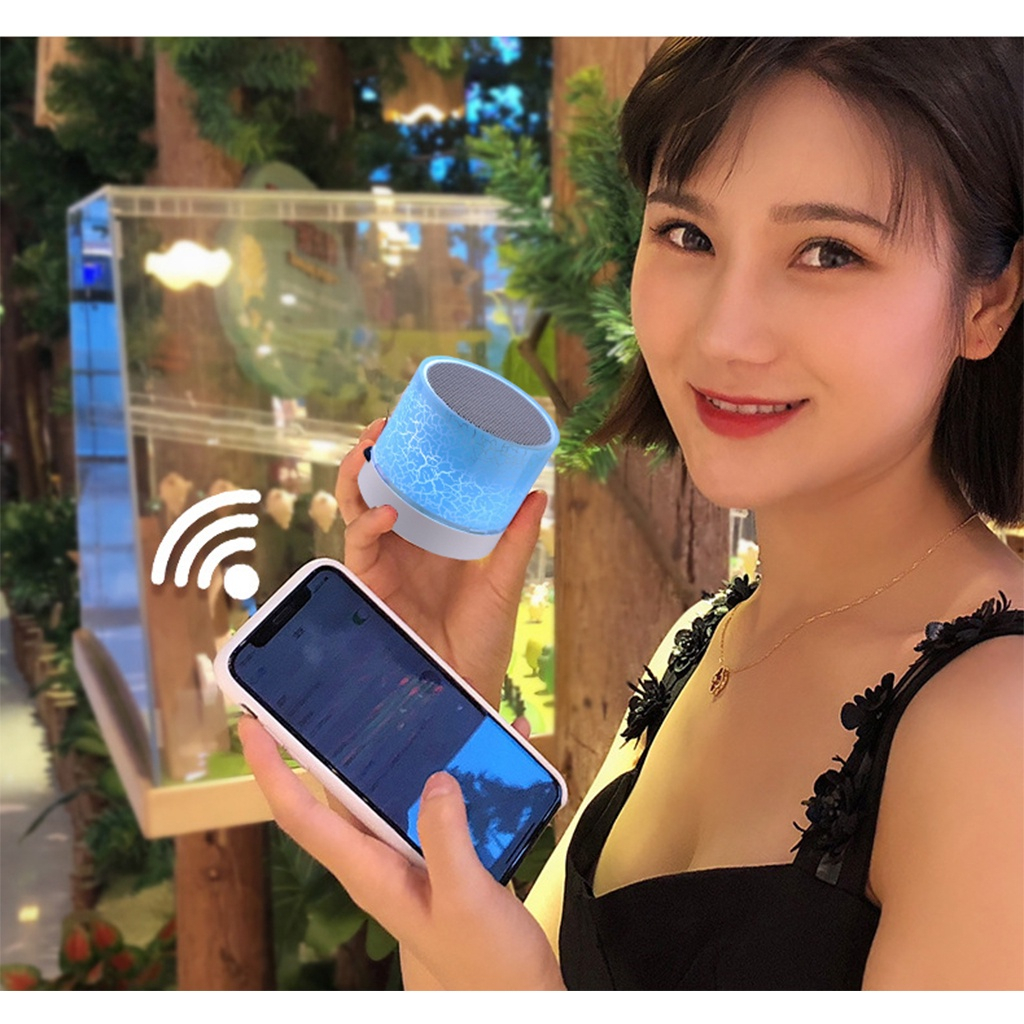 Loa bluetooth mini di động cầm tay, có led nháy theo nhạc, âm thanh hay
