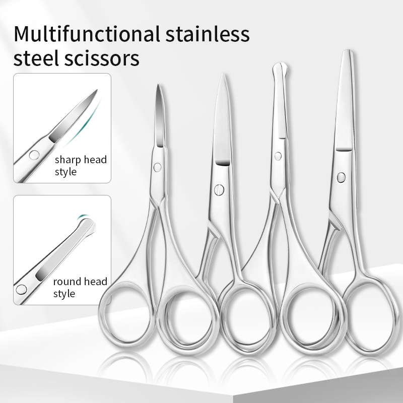 Lusluking Kéo cắt tỉa lông mũi/ móng tay Lusluking chất liệu thép không gỉ