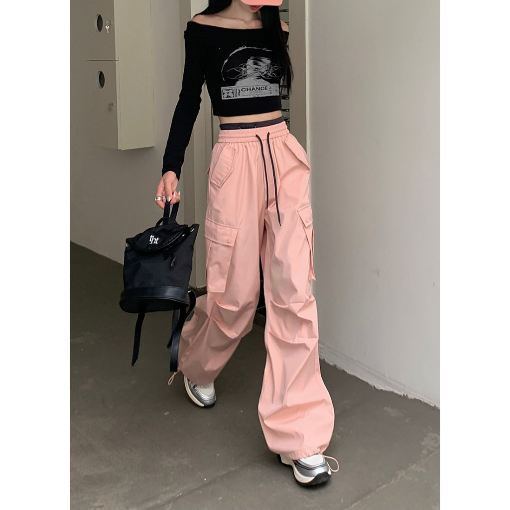 QADCOL Áo Thun Dài Tay Một Dây Rút Một Bên Vai In Họa Tiết Thời Trang Dành Cho Nữ