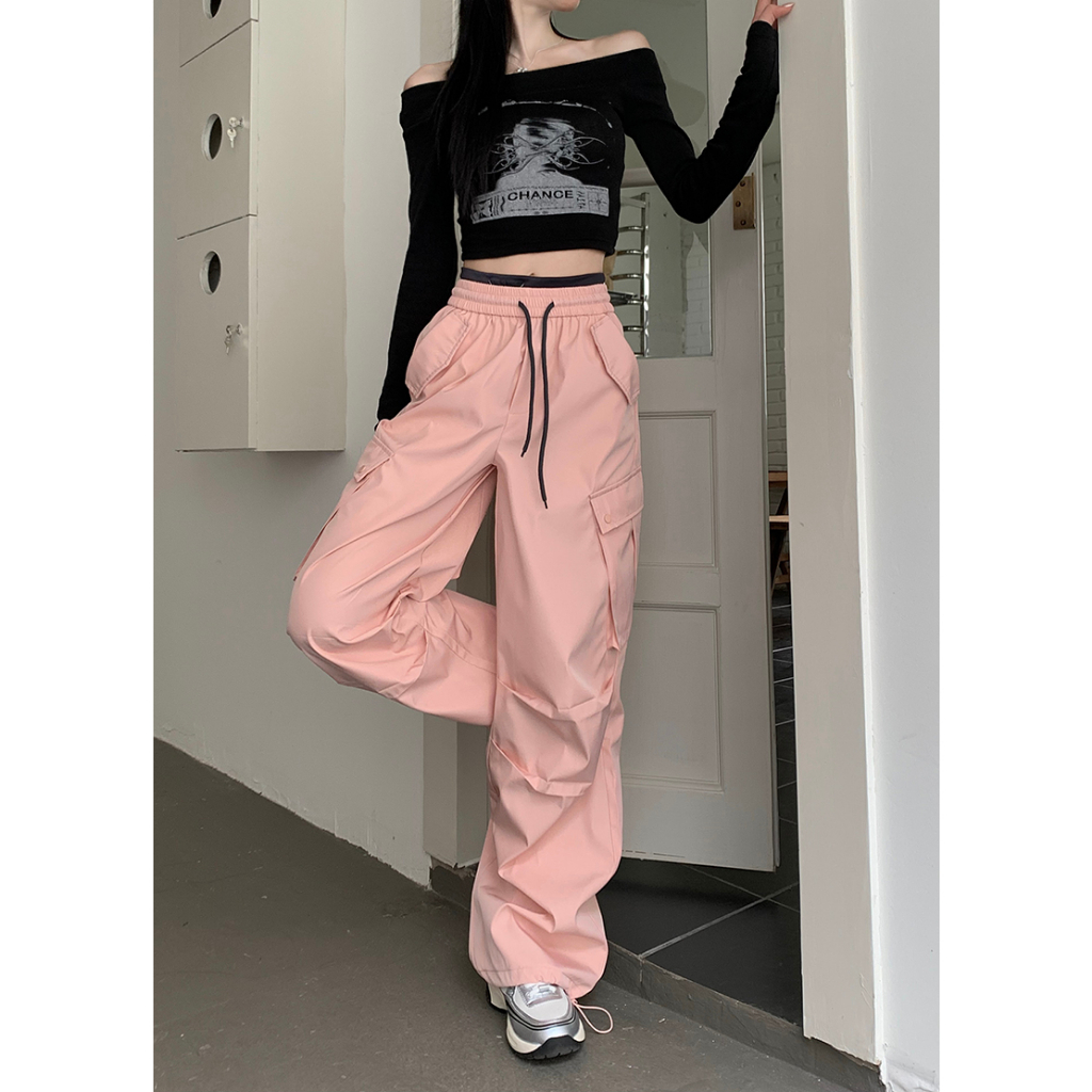 QADCOL Áo Thun Dài Tay Một Dây Rút Một Bên Vai In Họa Tiết Thời Trang Dành Cho Nữ