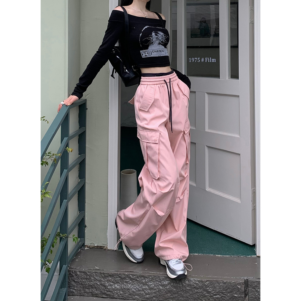 QADCOL Áo Thun Dài Tay Một Dây Rút Một Bên Vai In Họa Tiết Thời Trang Dành Cho Nữ