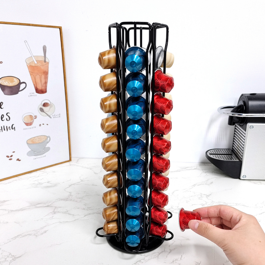 Giá Sắt Đựng Cà Phê Nespresso Xoay 60 Độ Tiện Dụng