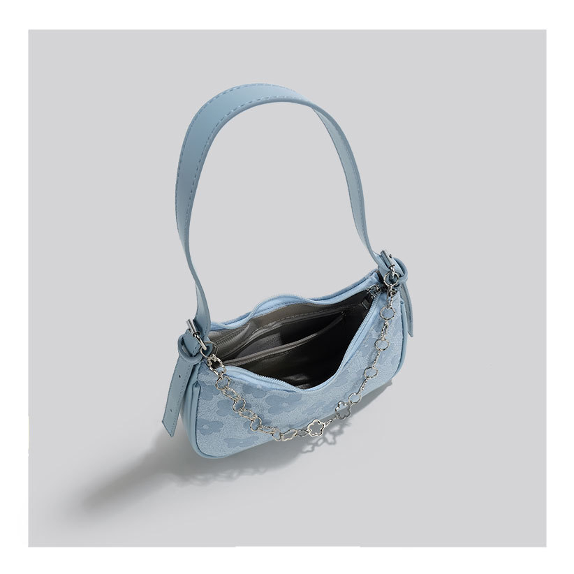 Ielgy Túi Đeo Chéo Dây Xích Đính Hoa Chất Lượng Cao