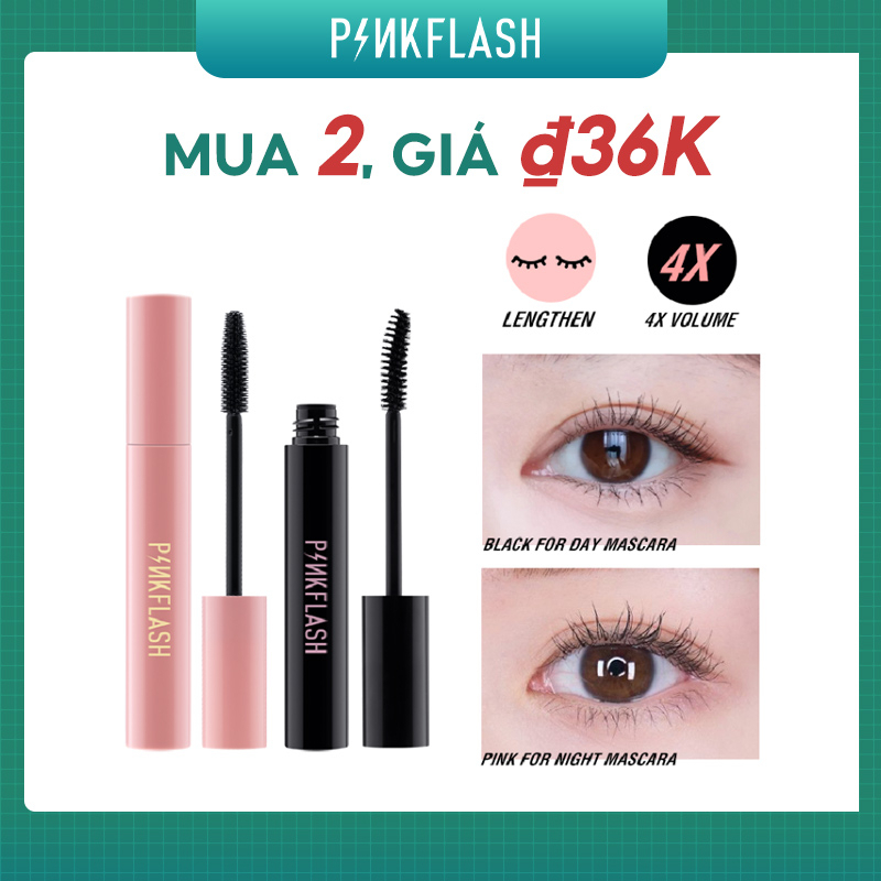 Mascara PINKFLASH trang điểm cho ban đêm/ban ngày chống thấm nước chất lượng cao tiện dụng