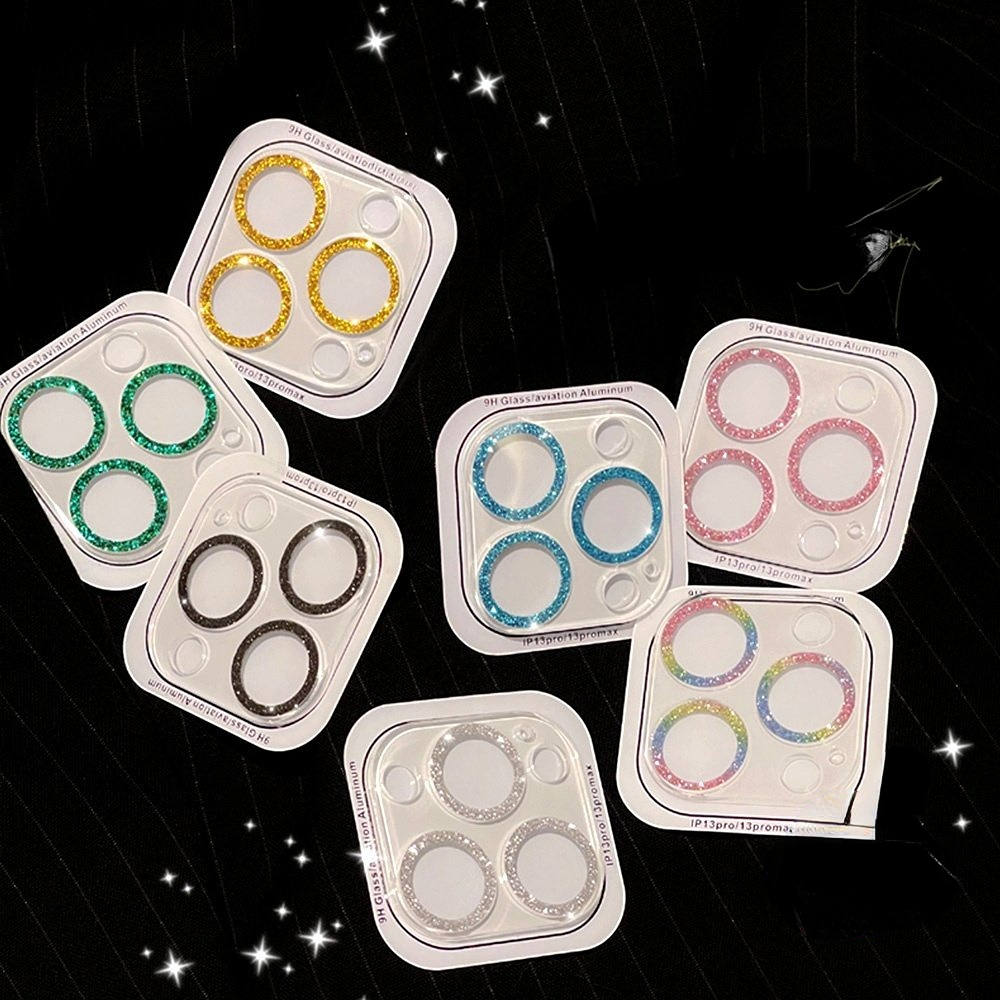 Popkozzi len bao ve camera Kính cường lực nhũ kim tuyến bảo vệ Camera iPhone14 Pro Max 13 13ProMax / 12 / 12Pro 12ProMax