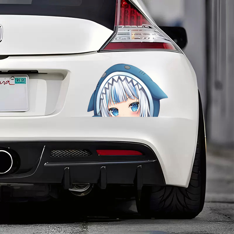 1 Miếng Dán Hình Anime Dễ Thương 5.1 '' Trang Trí Xe Hơi Laptop