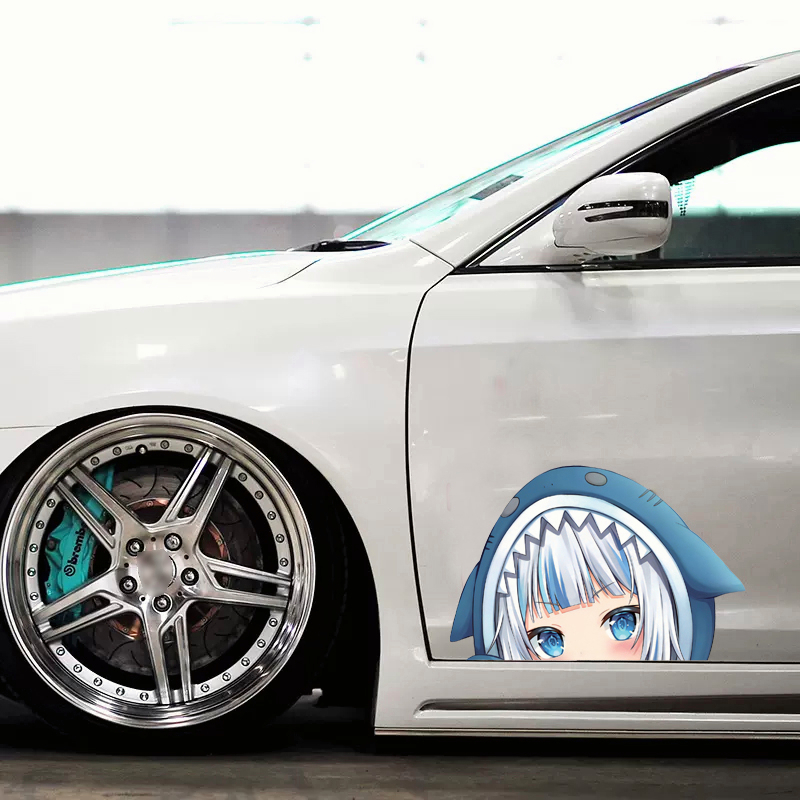1 Miếng Dán Hình Anime Dễ Thương 5.1 '' Trang Trí Xe Hơi Laptop