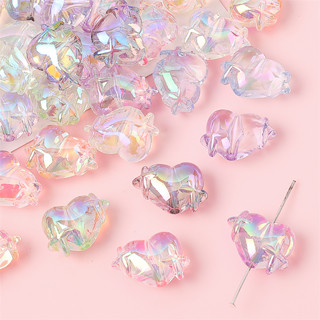 [20X14mm] 5 Chiếc Đôi Ngôi Sao Đào Trái Tim Hạt Pha Lê Nhiều Màu Sắc Kẹo Hạt Trang Sức Tinh Tế Phụ Kiện DIY