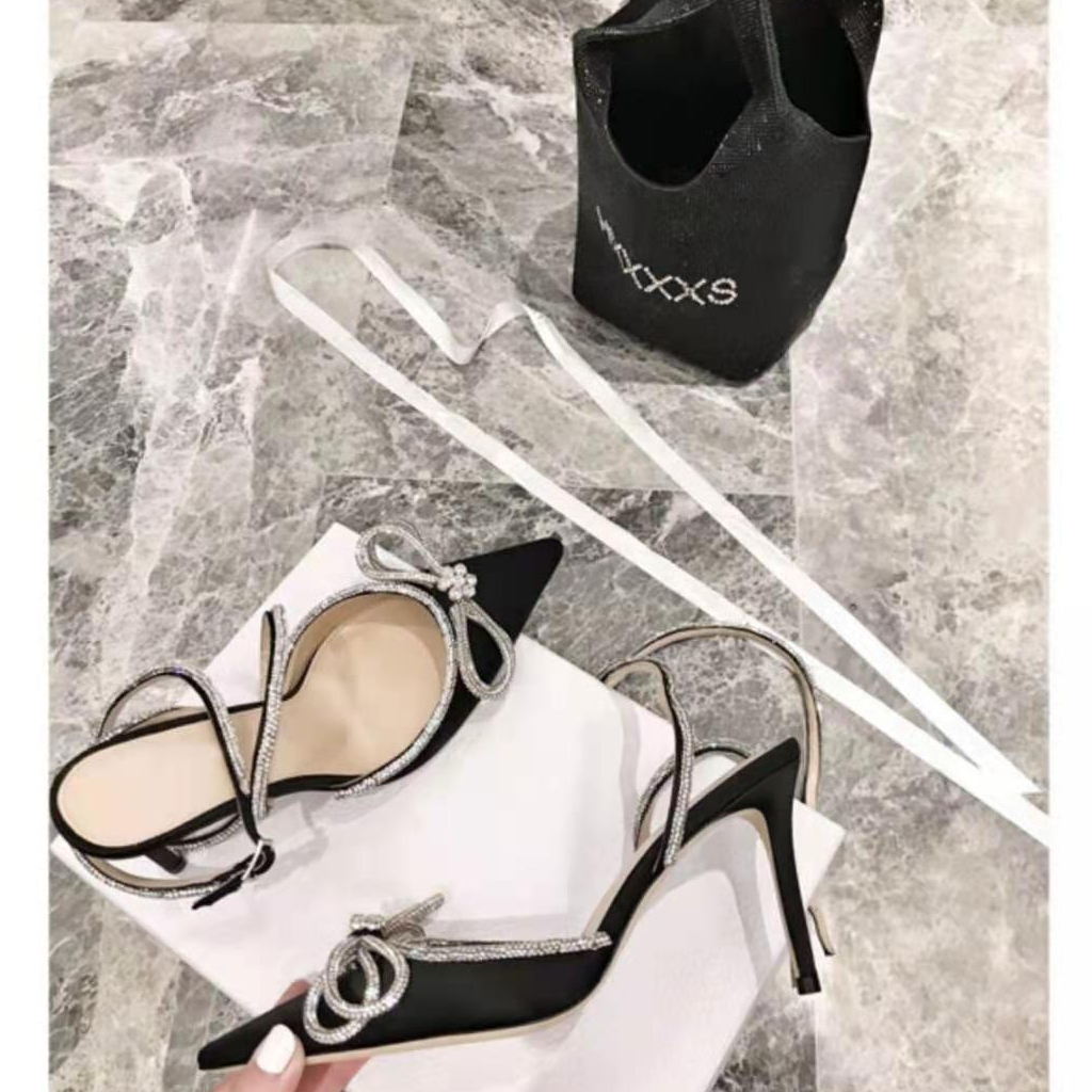 Xăng đan Cao Gót Hở Ngón Đính Đá Hình Ngôi Sao / Trái Tim Màu Bạc Thời Trang Cho Nữ