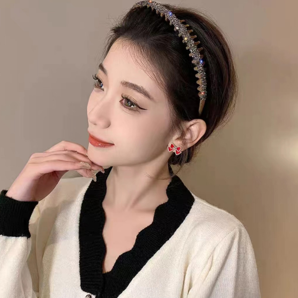 Cài Tóc Đính Đá Có Răng Hàn Quốc Cho Nữ
