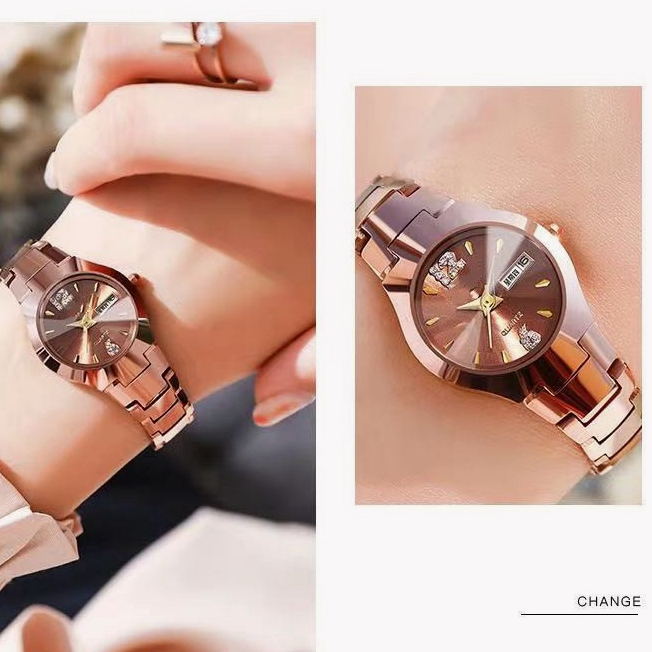 Đồng Hồ Nữ Chính Hãng Dây Thép Lưới Cao Cấp Thời Trang Mặt Đính Đá Đẹp Sang Chảnh