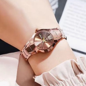 Đồng Hồ Nữ Chính Hãng Dây Thép Lưới Cao Cấp Thời Trang Mặt Đính Đá Đẹp Sang Chảnh