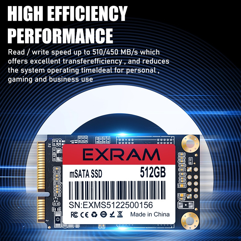 Ổ Cứng SSD mSATA 128GB 256GB 512GB 1TB 510MB / s Cho Máy Tính