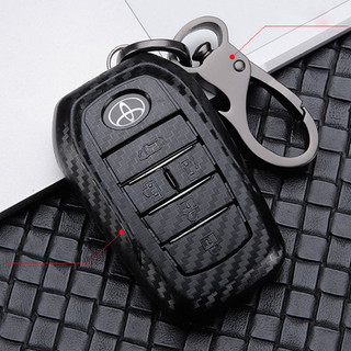 Vỏ Nhựa Cứng Giả Sợi carbon 5 / 6 Nút Bảo Vệ Chìa Khóa Điều Khiển Từ Xa Cho Toyota Alphard / Vellfire