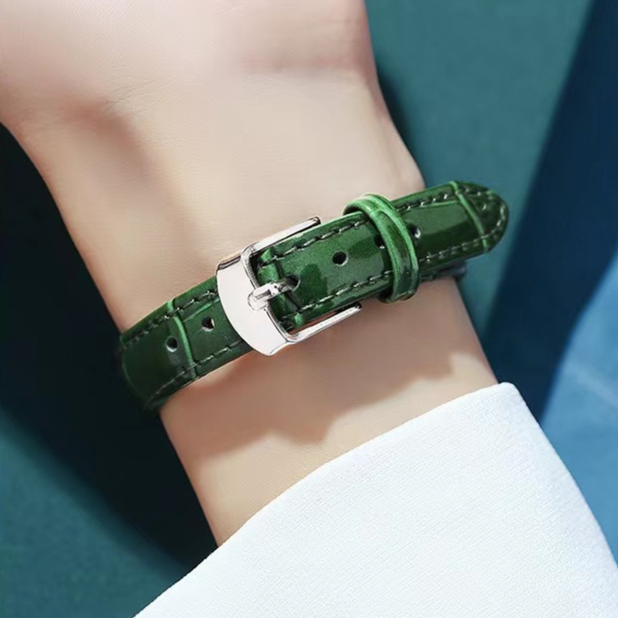 Đồng Hồ Nữ Dây Da chống nước Chính Hãng Hộp Thời Trang Số La Mã P35