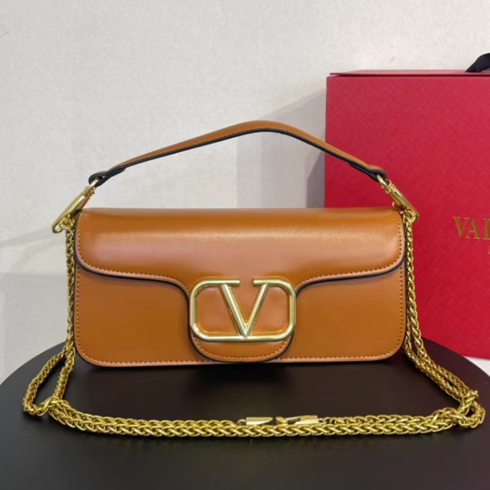 Túi Xách Đeo Vai Valentino Chính Hãng 100% Da Thật Phối Dây Xích Cá Tính Cho Nữ