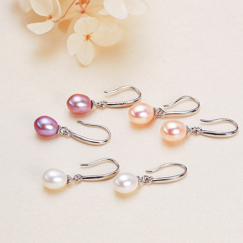 Khuyên Tai Ngọc Trai Hình Giọt Nước Sang Trọng Cho Nữ