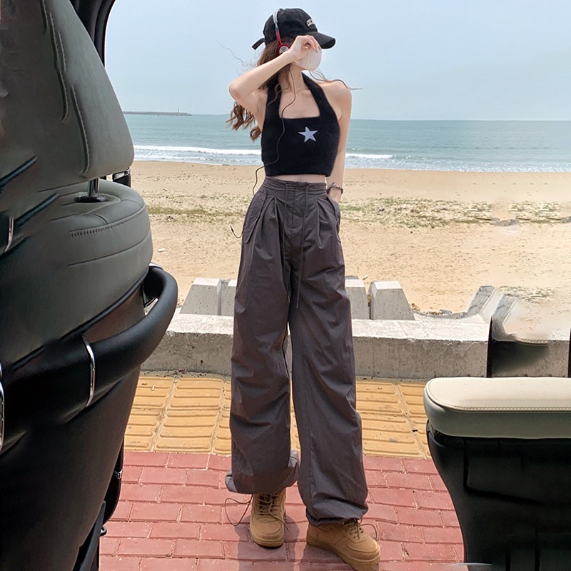 Quần Yếm Ống Rộng Dáng Suông Phong Cách Đường Phố Mỹ Hot Girl Dành Cho Bạn Nữ