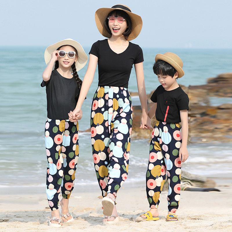 Quần Thể Thao Cotton Mỏng Ống Rộng Chống Muỗi Phong Cách Hàn Quốc Dành Cho Bé Trai Gái 90-2xl