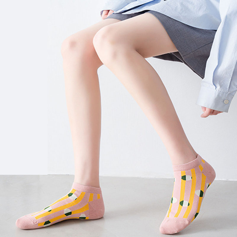 FHYL Mới Đôi Tất Chân Cotton Màu Trơn Trang Trí Nơ Xinh Xắn Cho Nữ