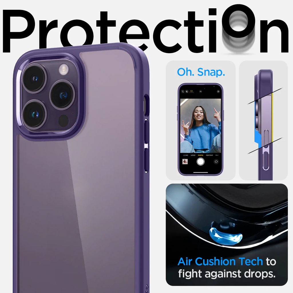 SPIGEN Ốp Điện Thoại hybrid Trong Suốt Chống Sốc Cho iPhone 14 Pro Max 13 Pro Max 12 Pro Max