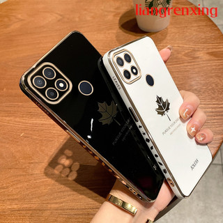 ốp lưng oppo a15 oppo a15s a35 a15 Ốp ĐiệN ThoạI HọA TiếT Lá Phong Cho oppo a15 oppo a15s a35 a15 DDFY02 viền vuông cute