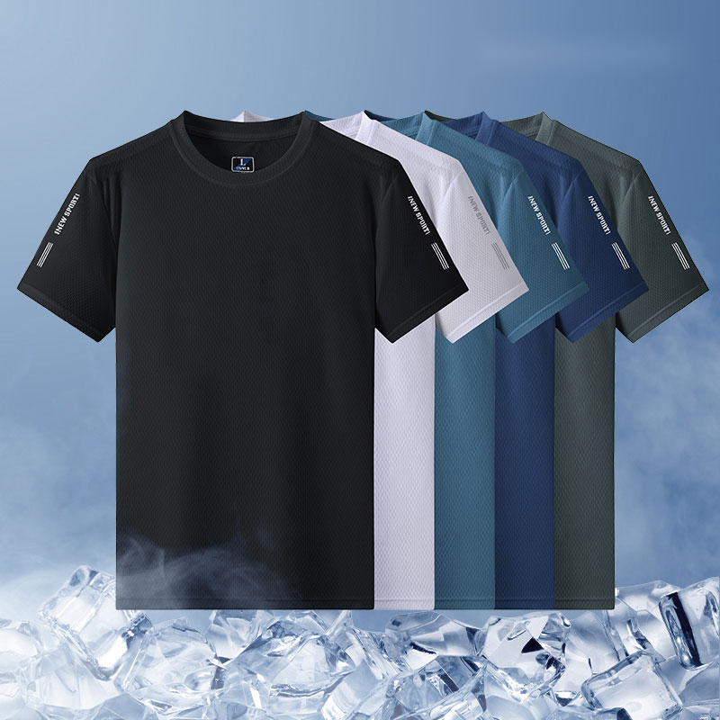 Áo Thun Lưới Tay Ngắn Cổ Tròn Dáng Rộng Thoáng Khí Thời Trang Mùa Hè Cho Nam