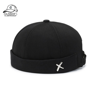 Gaseryo Vintage Mái Vòm Nón Nam Dưa Bò Nắp Đồng Màu Docker Nón cả nam và nữ Có Thể Điều Chỉnh Mùa Đông Nón Dành Cho Nữ Mũ len