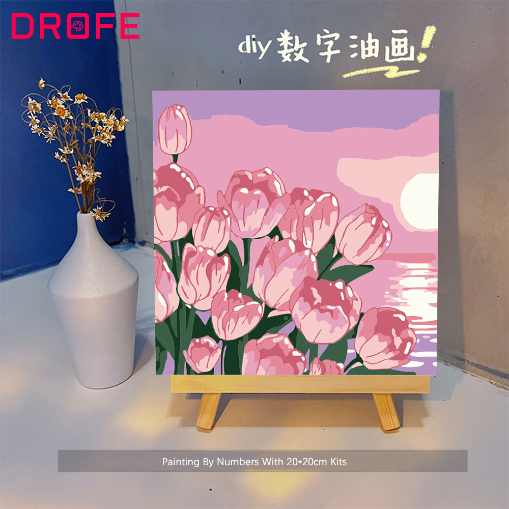 Bộ Tranh Sơn Dầu Trang Trí Nội Thất 20x20cm