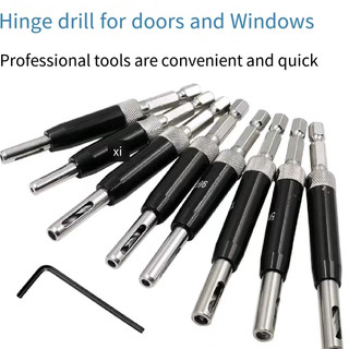 Bộ 8 mũi khoan lục giác màu đen chuyên dụng khoan gỗ