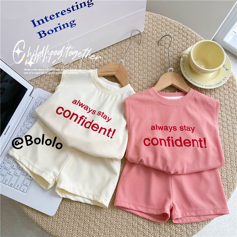 Bololo Set Đồ Thể Thao Phối Quần Short In Họa Tiết Phong Cách Hàn Quốc Cá Tính Cho Bé