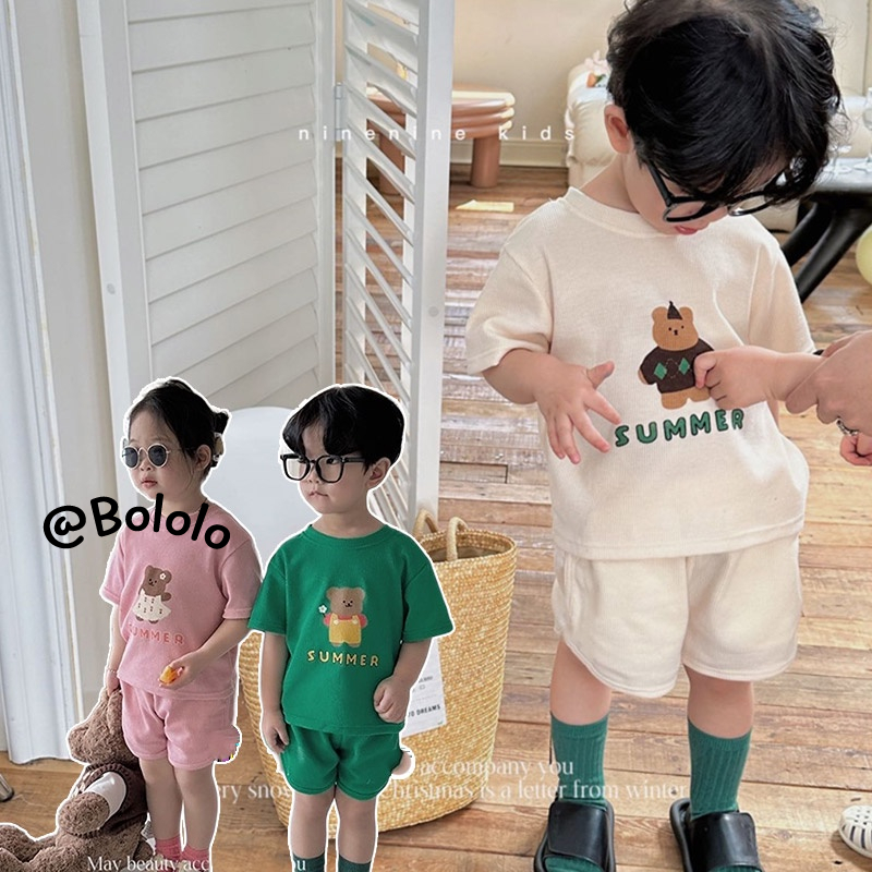 Bololo Áo Thun Tay Ngắn Thời Trang Mùa Hè Mới Dành Cho Bé Trai Bé Gái