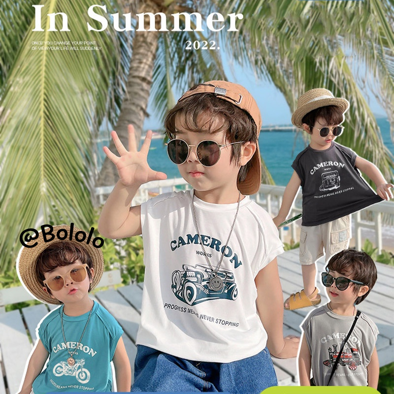 Bololo Áo Thun Ba Màu Sắc Cổ Tròn Phong Cách Hàn Quốc Cho Bé Trai