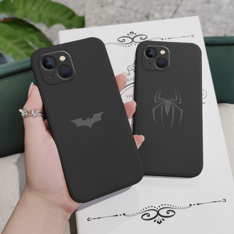 Ốp Điện Thoại Silicon Dẻo Họa Tiết Spiderman Batman Cho IPhone 13Pro 13 12 Mini Pro 5G Max