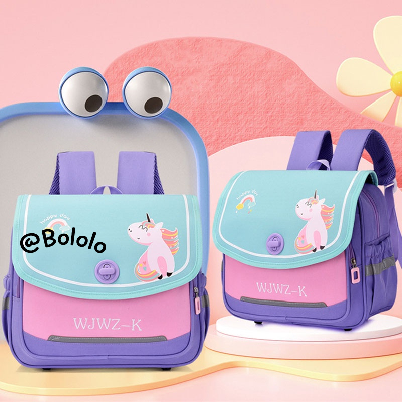 Bololo Ba Lô Đi Học Sức Chứa Lớn Siêu Nhẹ In Họa Tiết Hoạt Hình Dễ Thương Cho Bé Mẫu Giáo