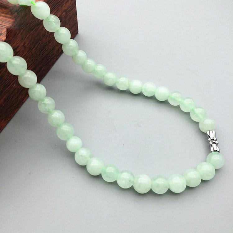 Vòng cổ Chuỗi Hạt Tròn 6 / 810mm Trong Suốt Màu Xanh Lá Nhạt Thời Trang Cho Nữ