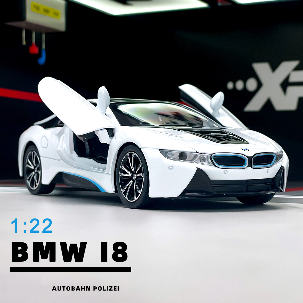 Mô Hình Xe Ô Tô Thể Thao BMW I8 Tỉ Lệ 1: 22