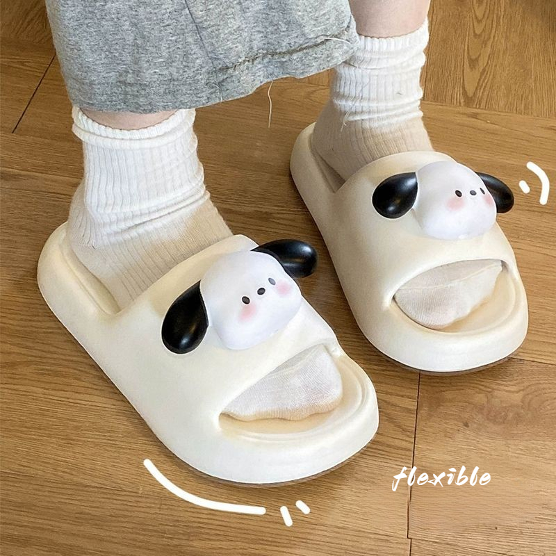 Bán chạy Dép Đi Trong Nhà / Ngoài Trời / Đi Biển Mùa Hè In Hình Chó Nhỏ Dễ Thương Cho Cặp Đôi San Crush206
