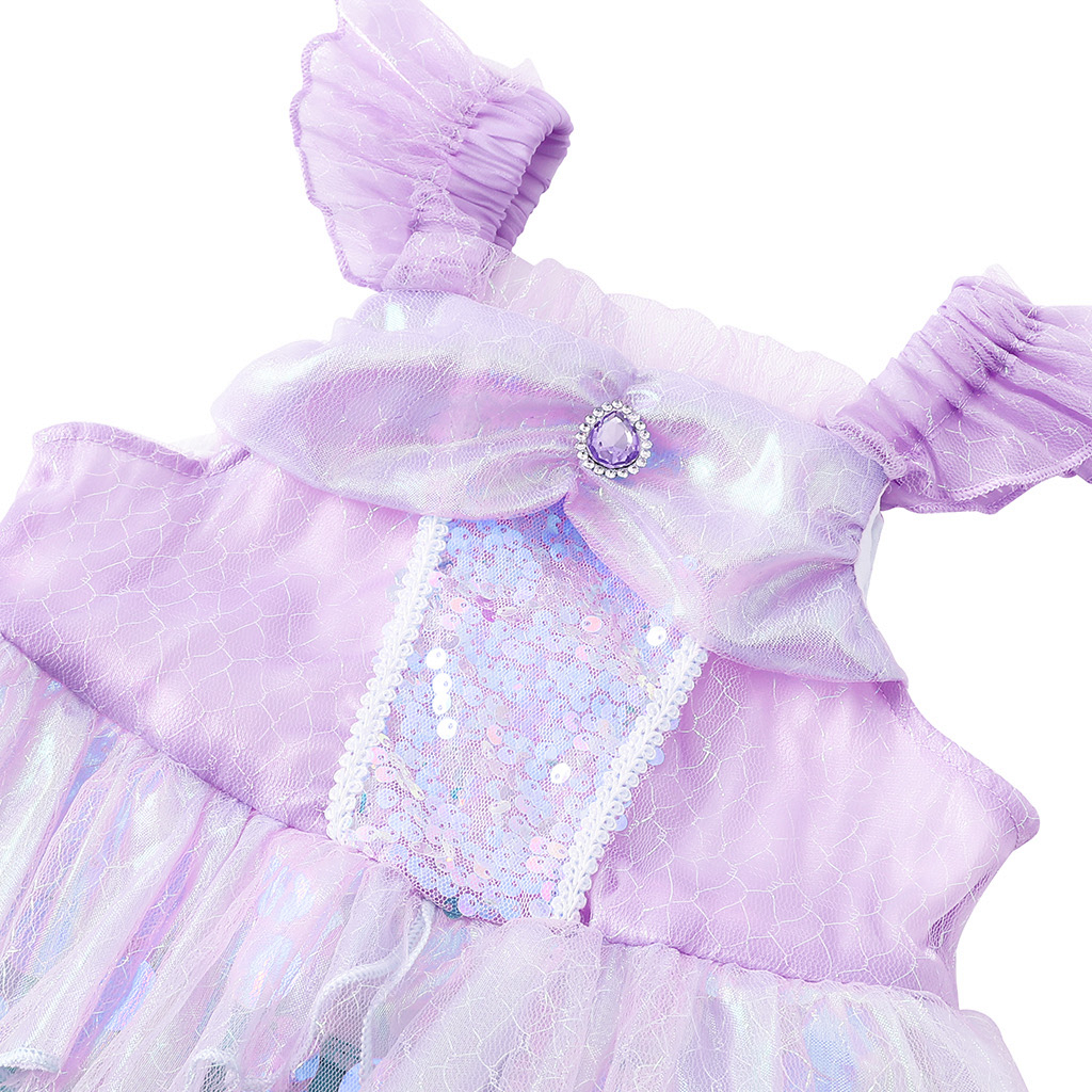 Đầm Đuôi Cá Đính Kim Sa Hóa Trang Công Chúa Nàng Tiên Cá Halloween Cho Bé Gái