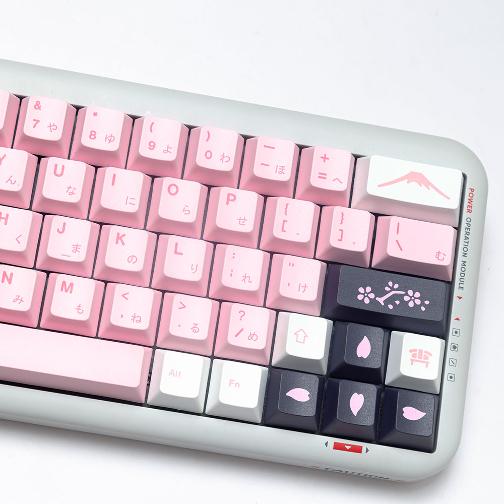 Fast Shipping sakura keycaps cherry  profile Dye-Sub PBT keycap 145keys for MX switvh Mechanical Keyboards alice layout