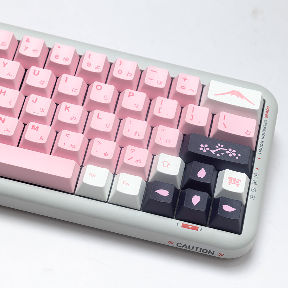 Fast Shipping sakura keycaps cherry  profile Dye-Sub PBT keycap 145keys for MX switvh Mechanical Keyboards alice layout