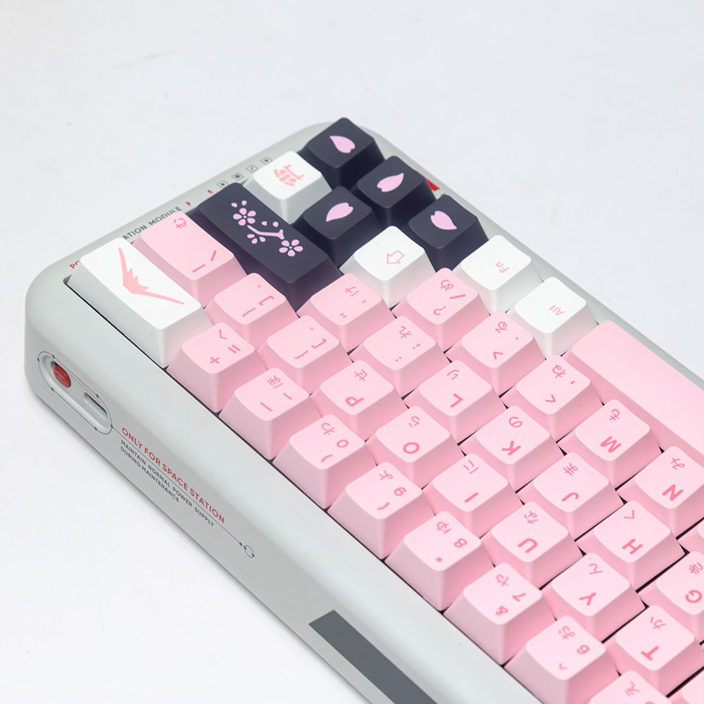 Fast Shipping sakura keycaps cherry  profile Dye-Sub PBT keycap 145keys for MX switvh Mechanical Keyboards alice layout