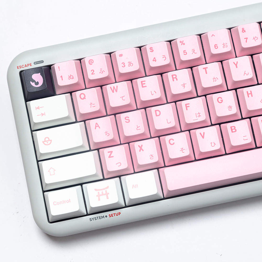 Fast Shipping sakura keycaps cherry  profile Dye-Sub PBT keycap 145keys for MX switvh Mechanical Keyboards alice layout