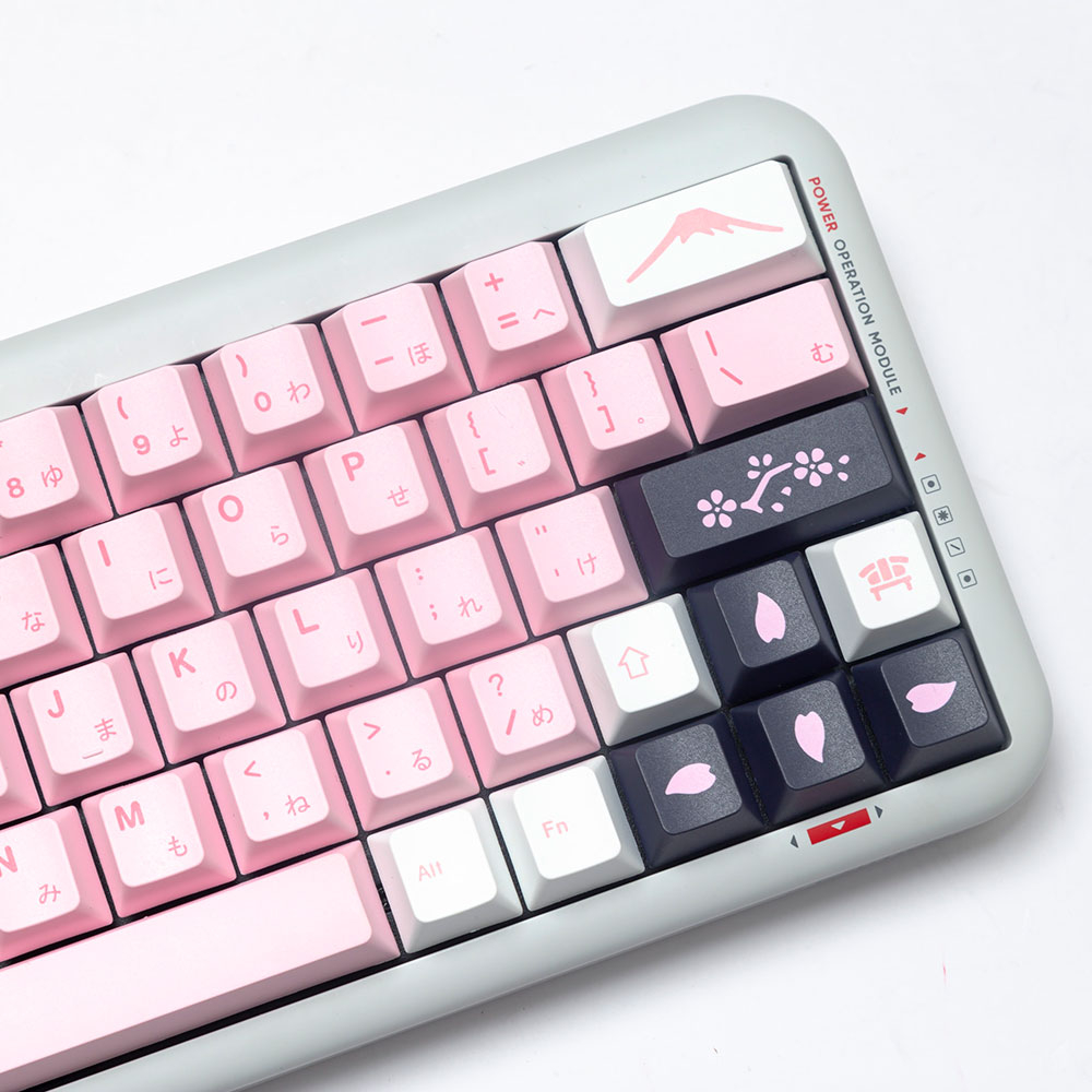 Fast Shipping sakura keycaps cherry  profile Dye-Sub PBT keycap 145keys for MX switvh Mechanical Keyboards alice layout