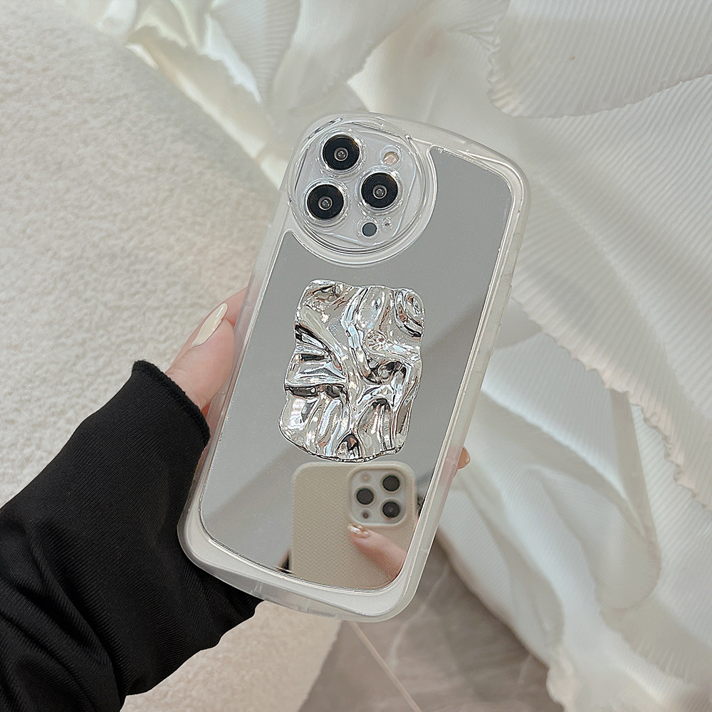 Ốp Điện Thoại Mặt Gương Bảo Vệ Chống Rơi Có Giá Đỡ Mẫu Mới Cho iPhone 14 Plus Pro Max 13 12